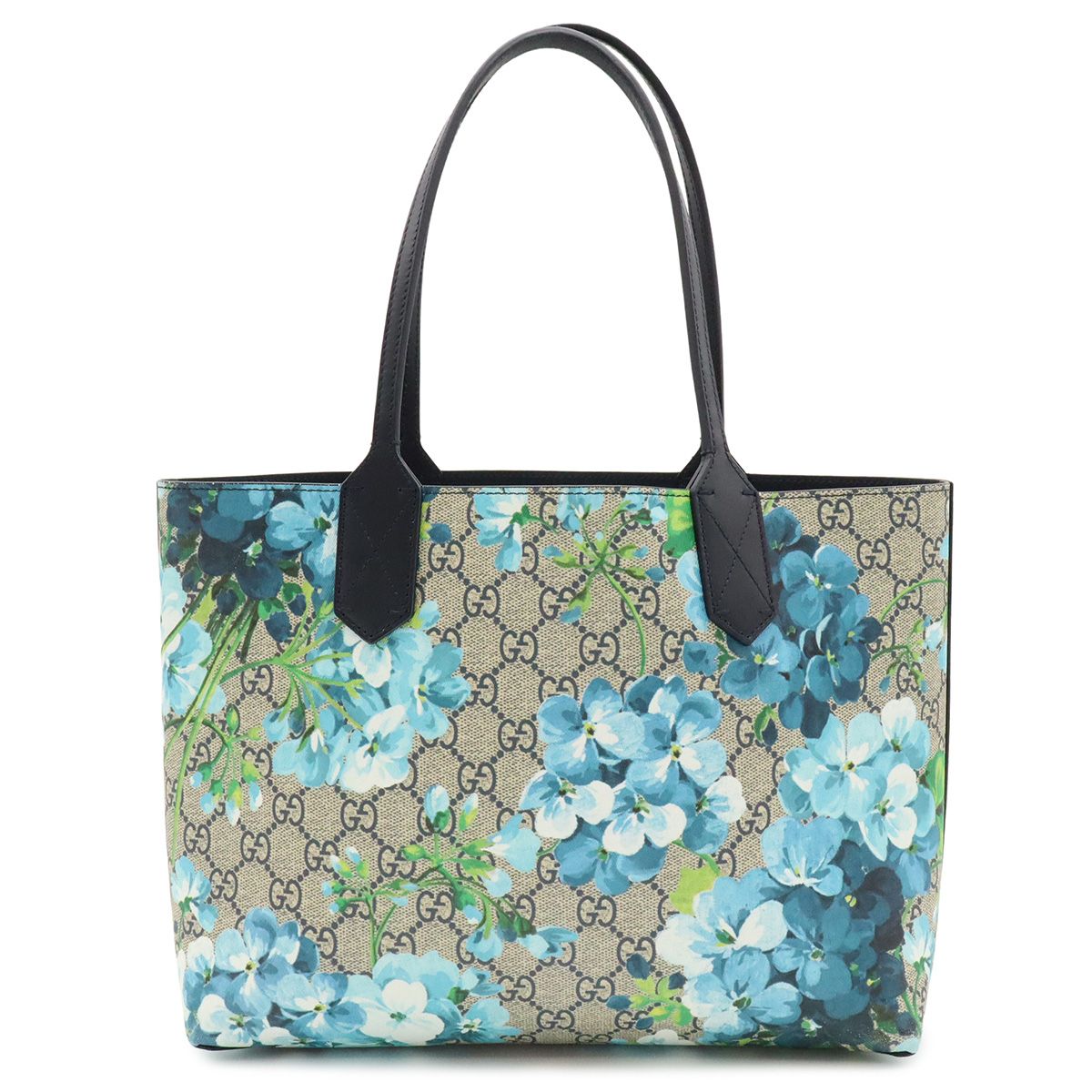 Gucci GG Blooms Supreme Reversible Tote Shoulder Bag Floral Pattern Flower