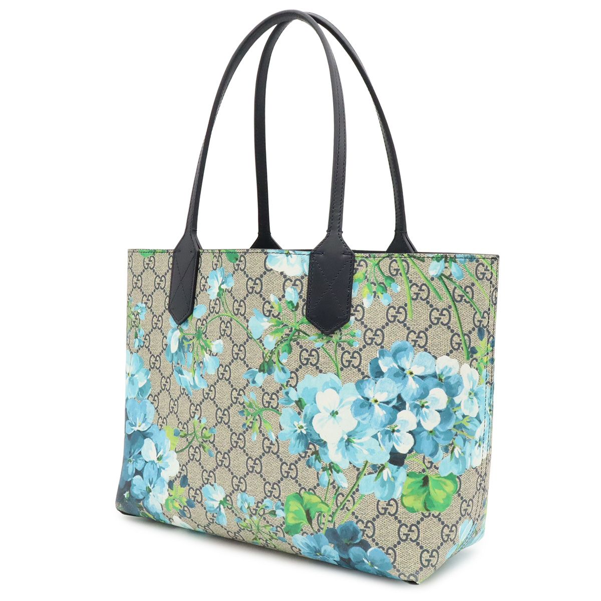Gucci GG Blooms Supreme Reversible Tote Shoulder Bag Floral Pattern Flower — view 2