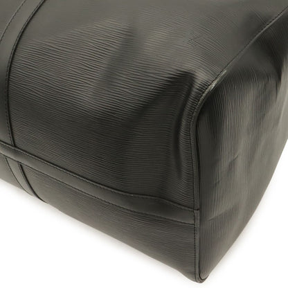 Louis Vuitton Epi Keepall 55 Boston Bag Purse Leather Noir Black — view 3