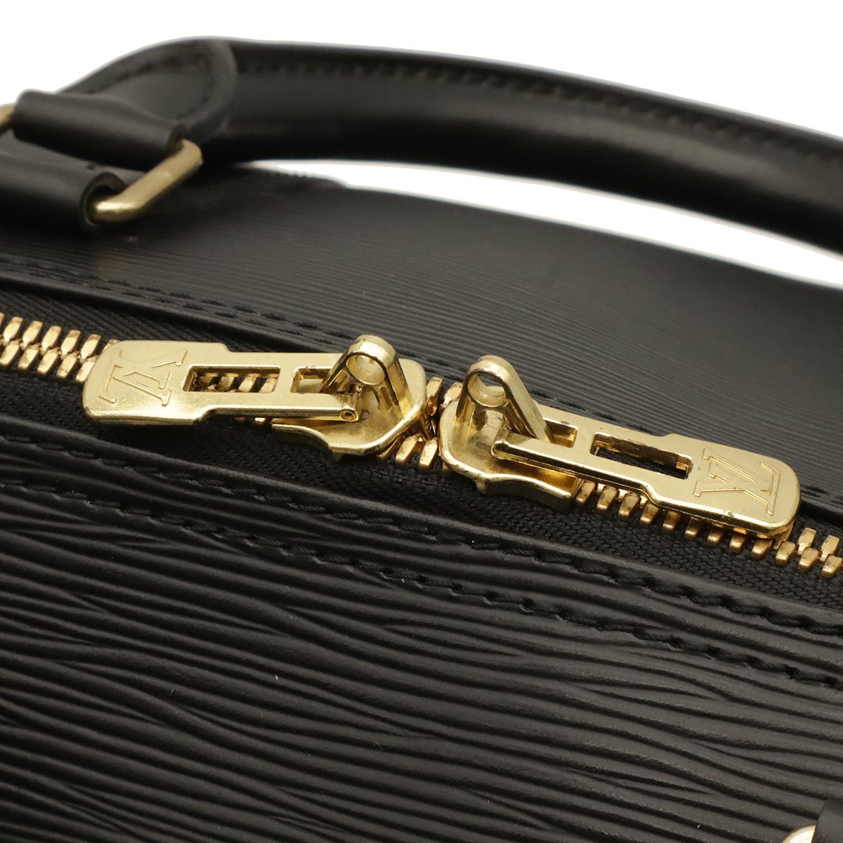 Louis Vuitton Epi Keepall 55 Boston Bag Purse Leather Noir Black — view 7