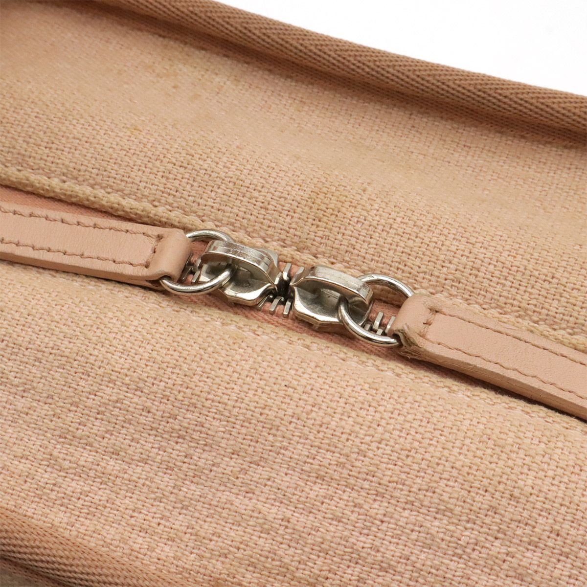 Chanel Deauville Bowling Bag 2-Way Chain Canvas Pink Silver — view 7