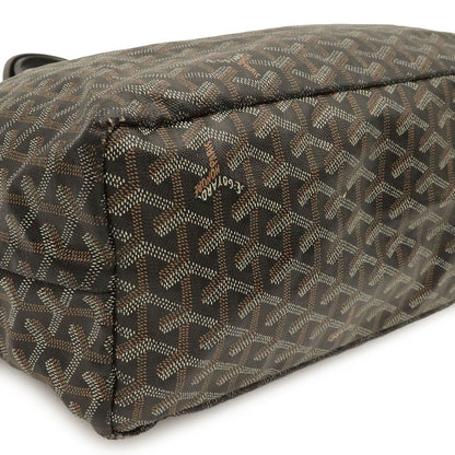 Goyard Saint Louis PM Tote Shoulder Bag Leather Black White — view 3