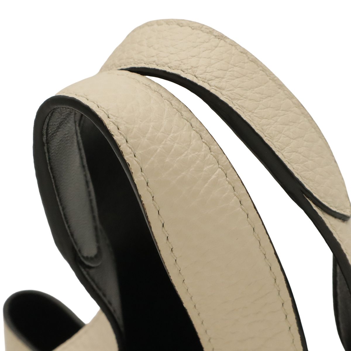Prada Small Leather Tote Mini White Gold — view 4