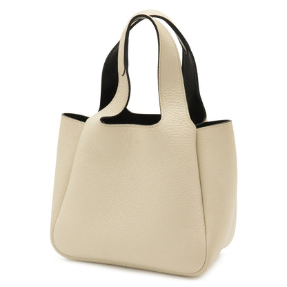 Prada Small Leather Tote Mini White Gold — view 2
