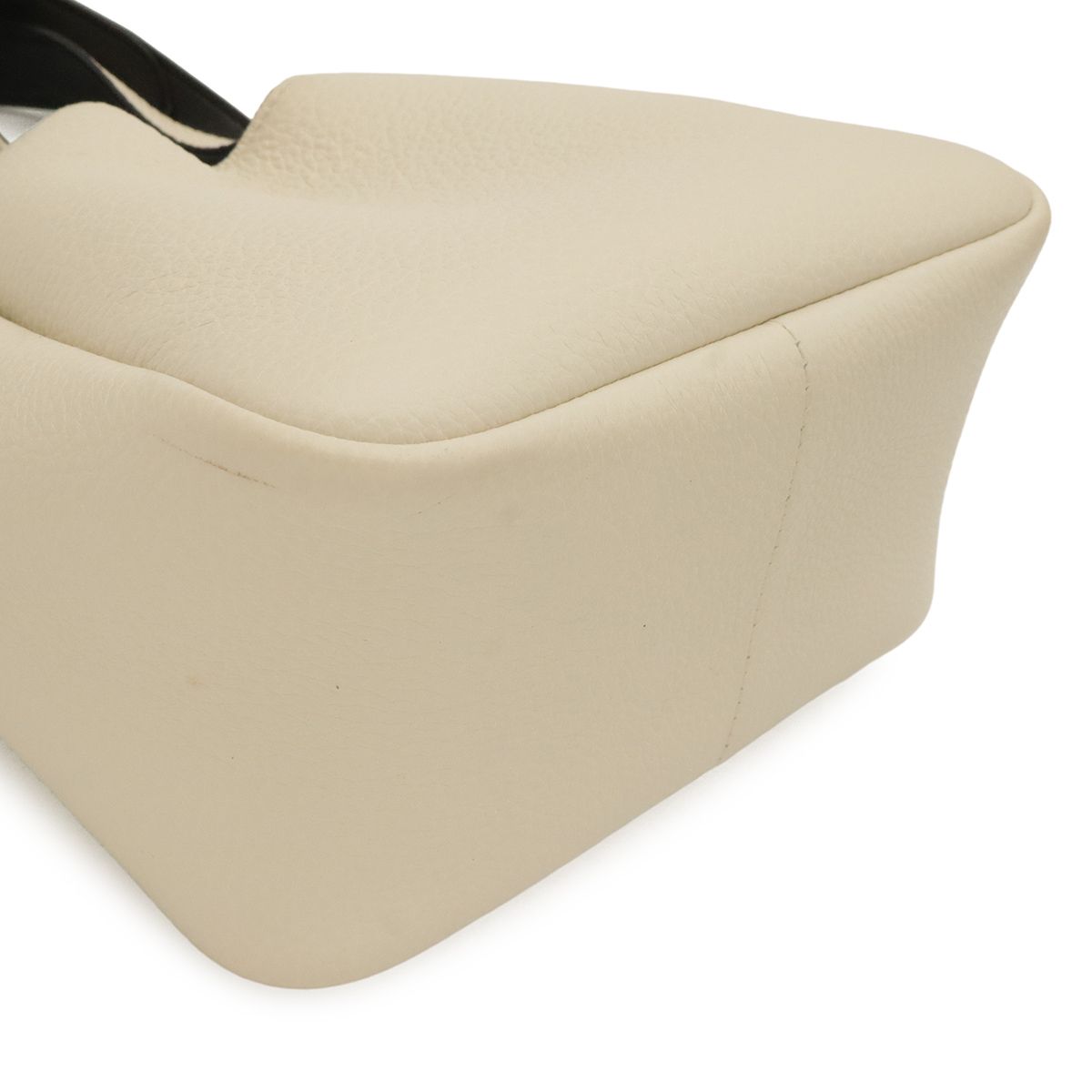 Prada Small Leather Tote Mini White Gold — view 3