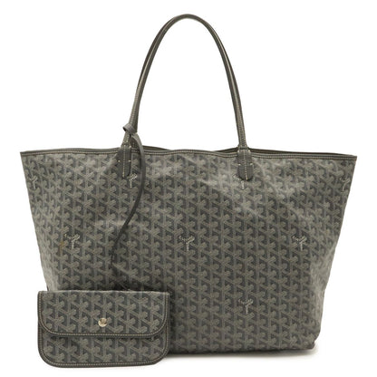 Goyard Saint Louis GM Tote Large Shoulder Bag Leather Gray White