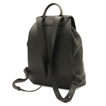 Loewe Drawstring Backpack Anagram Calfskin Leather Black Silver — view 2