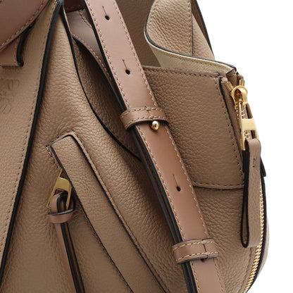 Loewe Hammock Small 2-Way Shoulder Bag Crossbody Leather Greige Gold — view 6