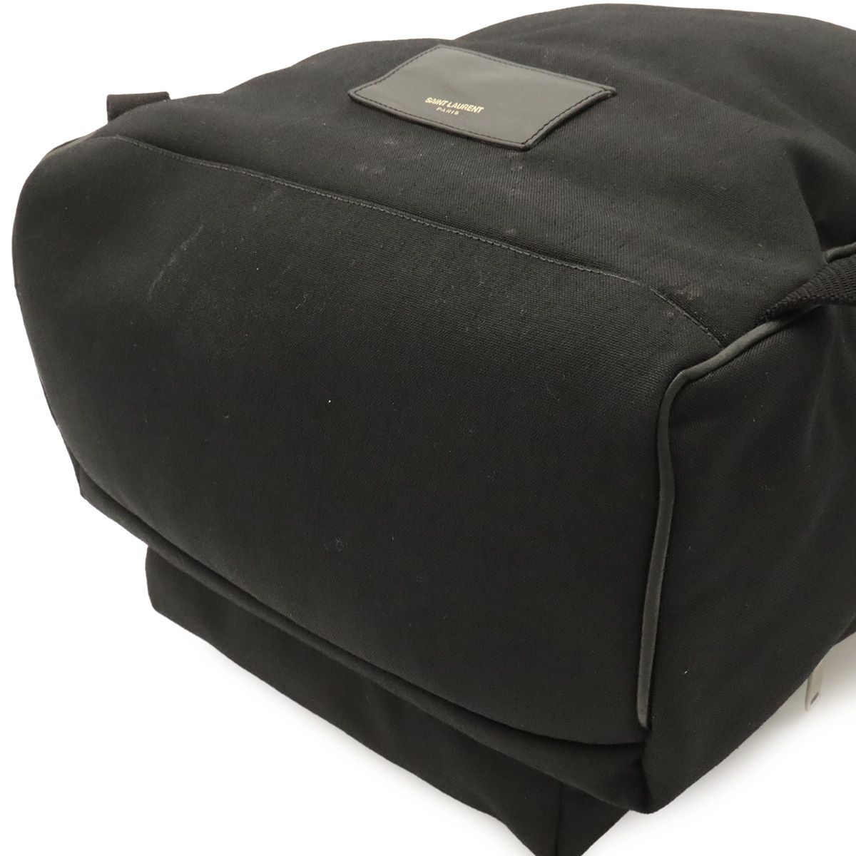 Saint Laurent Paris YSL Backpack Canvas Leather Black — view 3