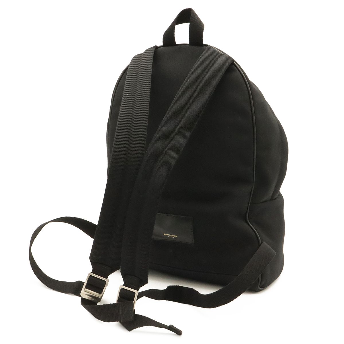 Saint Laurent Paris YSL Backpack Canvas Leather Black — view 2