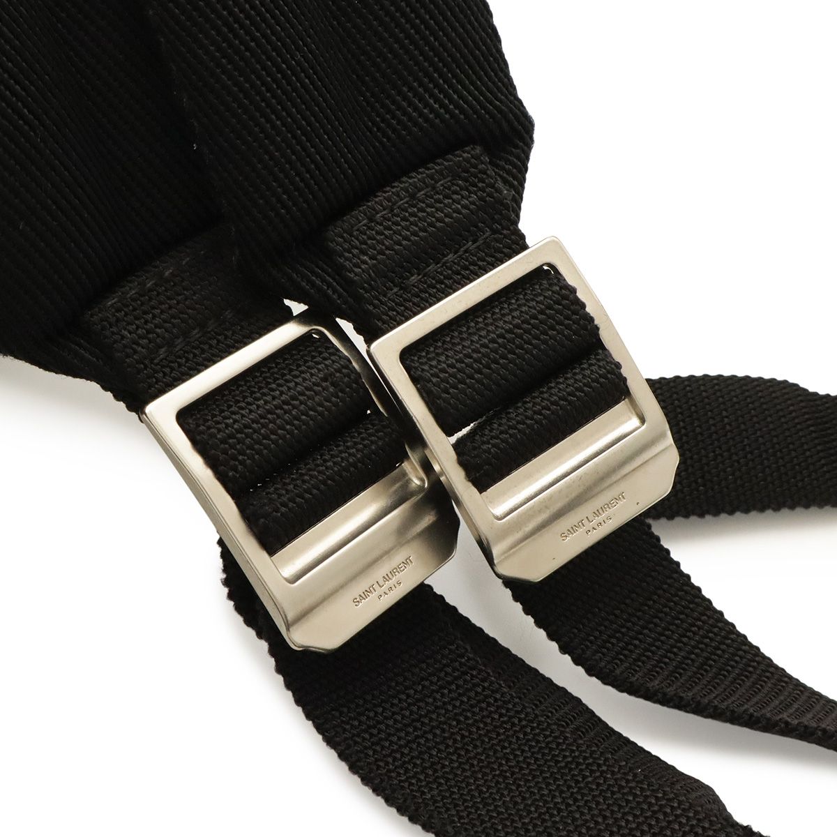 Saint Laurent Paris YSL Backpack Canvas Leather Black — view 6