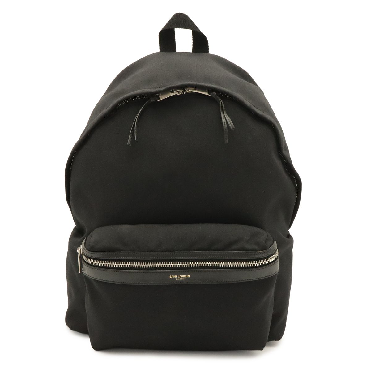 Saint Laurent Paris YSL Backpack Canvas Leather Black