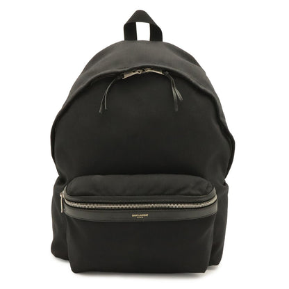 Saint Laurent Paris YSL Backpack Canvas Leather Black