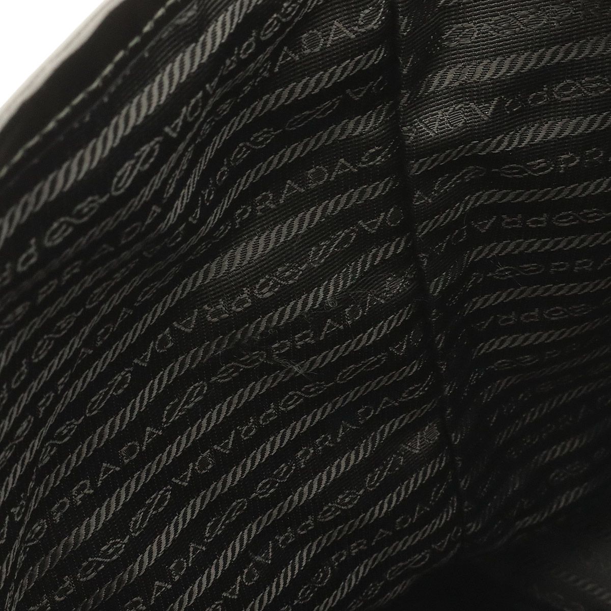 Prada Tote Shoulder Bag Nylon Leather Nero Black Silver — view 8