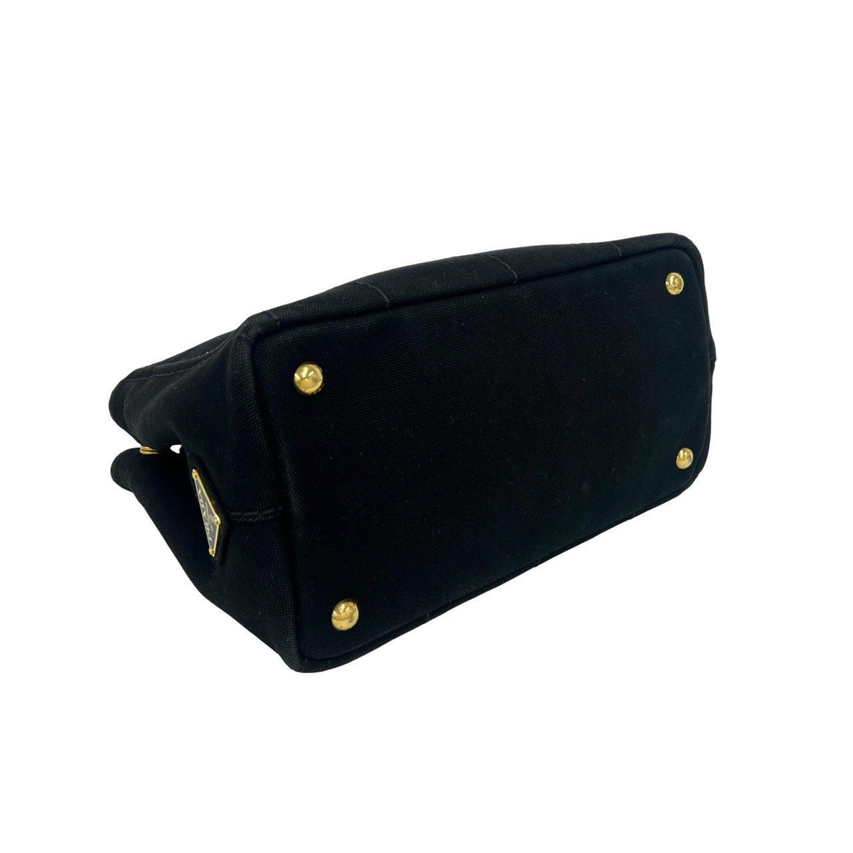 Prada Canapa Logo Canvas 2-Way Shoulder Bag Mini Tote Black — view 7