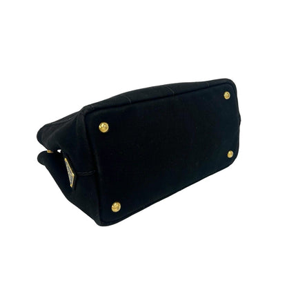 Prada Canapa Logo Canvas 2-Way Shoulder Bag Mini Tote Black — view 7