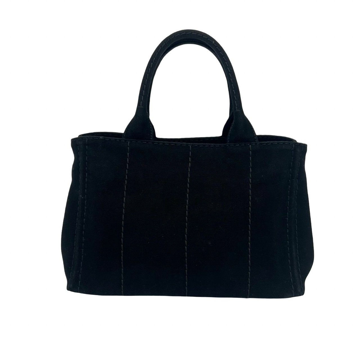 Prada Canapa Logo Canvas 2-Way Shoulder Bag Mini Tote Black — view 3