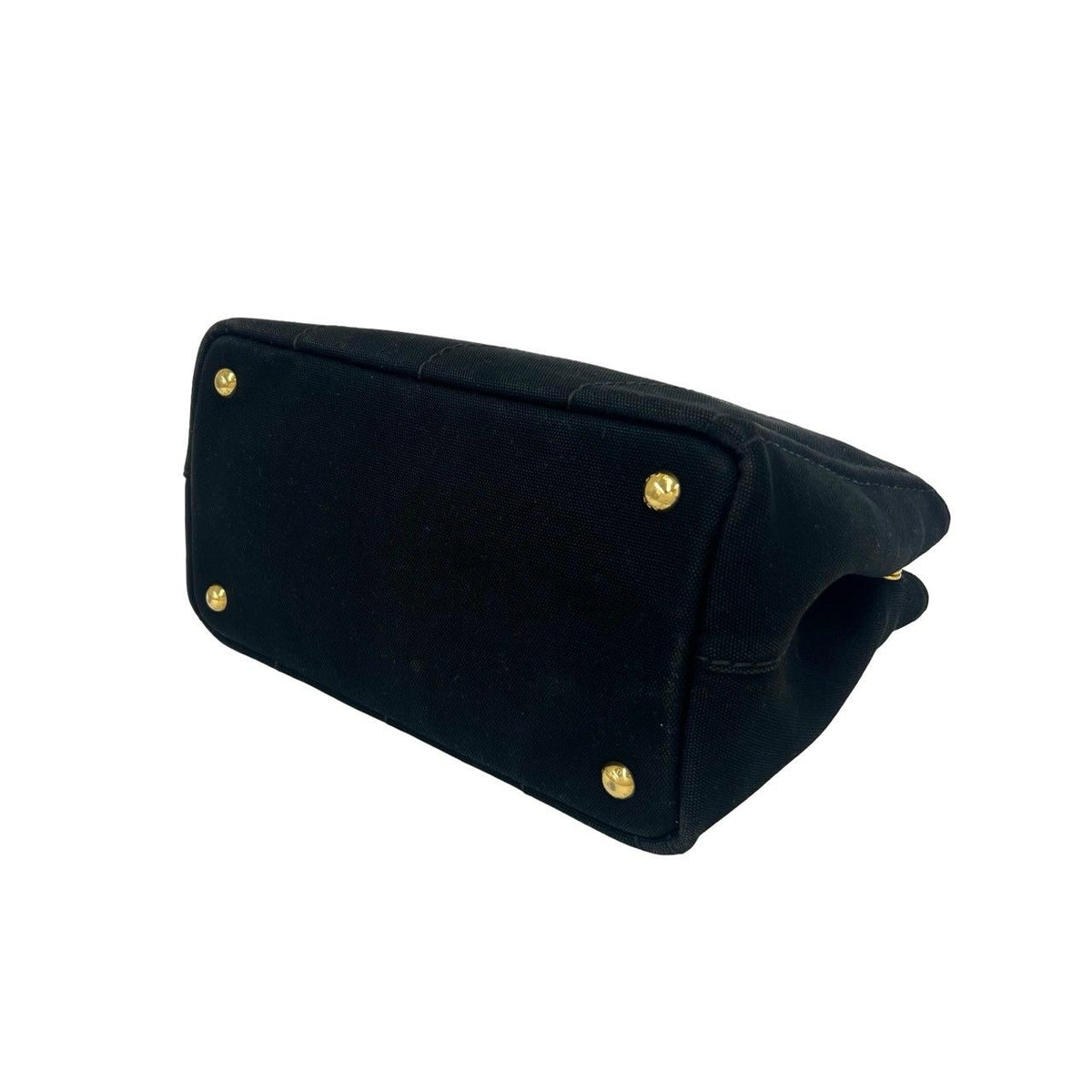 Prada Canapa Logo Canvas 2-Way Shoulder Bag Mini Tote Black — view 8