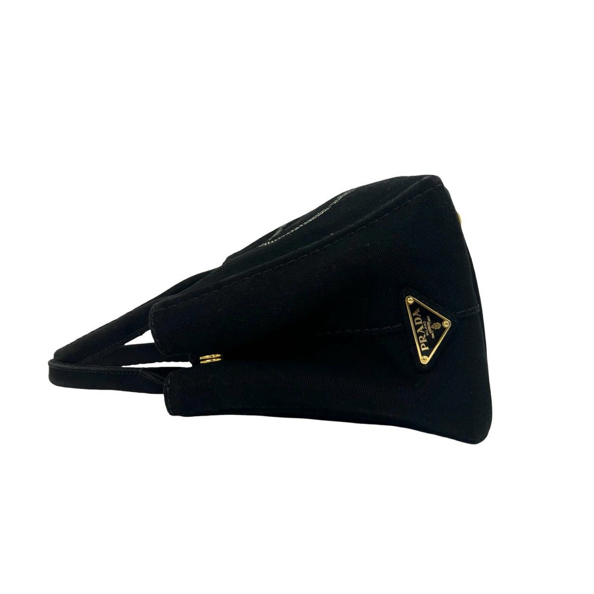Prada Canapa Logo Canvas 2-Way Shoulder Bag Mini Tote Black — view 5