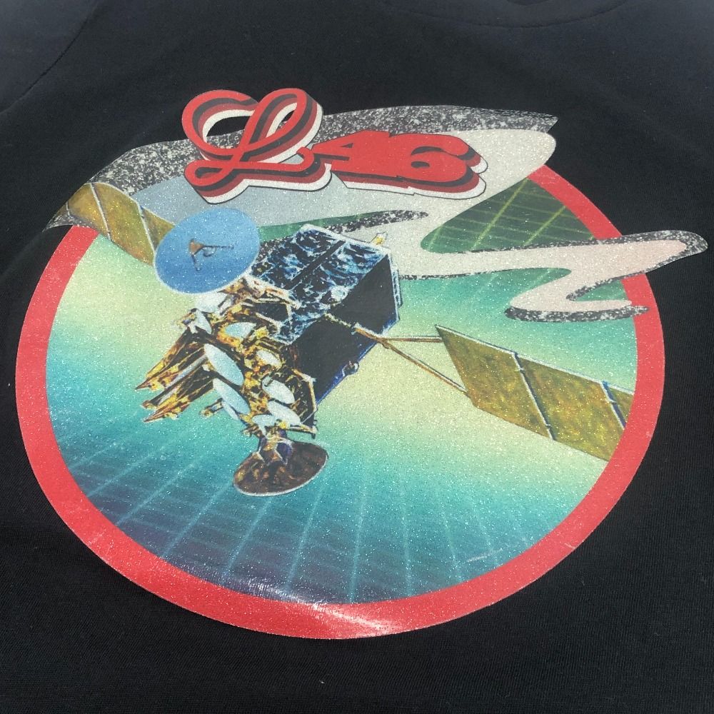 Loewe Short Sleeve T-Shirt Satellite Motif Cotton Black — view 3