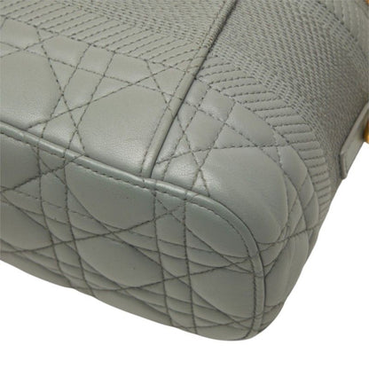 Dior Cannage Travel Small Vanity Shoulder Bag 2-Way Gray Leather — view 6