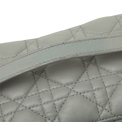 Dior Cannage Travel Small Vanity Shoulder Bag 2-Way Gray Leather — view 8