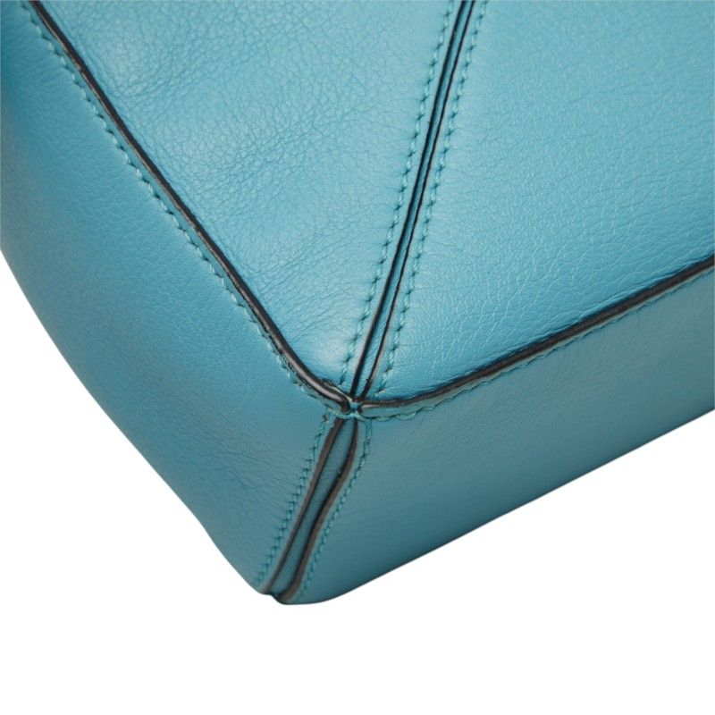 Loewe Puzzle Mini Crossbody Shoulder Bag 2-Way Light Blue Leather — view 7