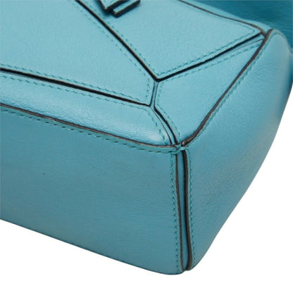 Loewe Puzzle Mini Crossbody Shoulder Bag 2-Way Light Blue Leather — view 4