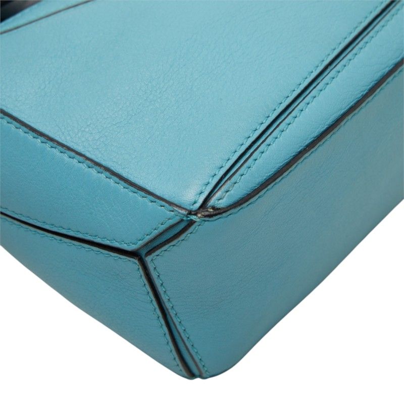Loewe Puzzle Mini Crossbody Shoulder Bag 2-Way Light Blue Leather — view 5