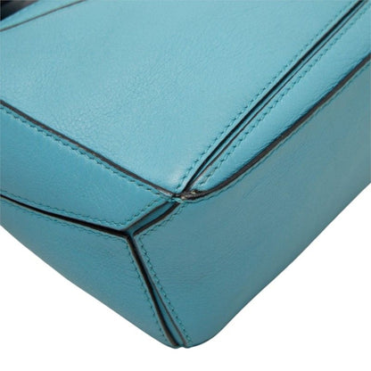 Loewe Puzzle Mini Crossbody Shoulder Bag 2-Way Light Blue Leather — view 5