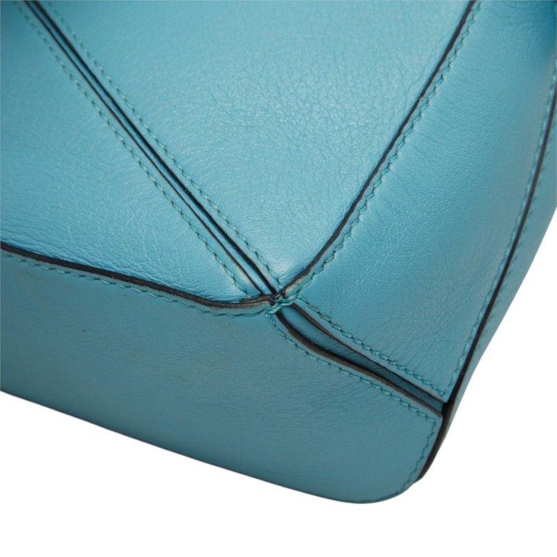 Loewe Puzzle Mini Crossbody Shoulder Bag 2-Way Light Blue Leather — view 6
