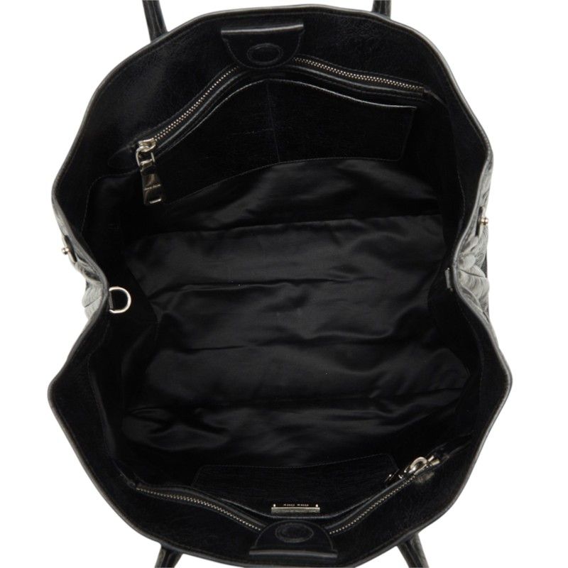 Miu Miu Vitello Shoulder Bag 2-Way Black Leather — view 8