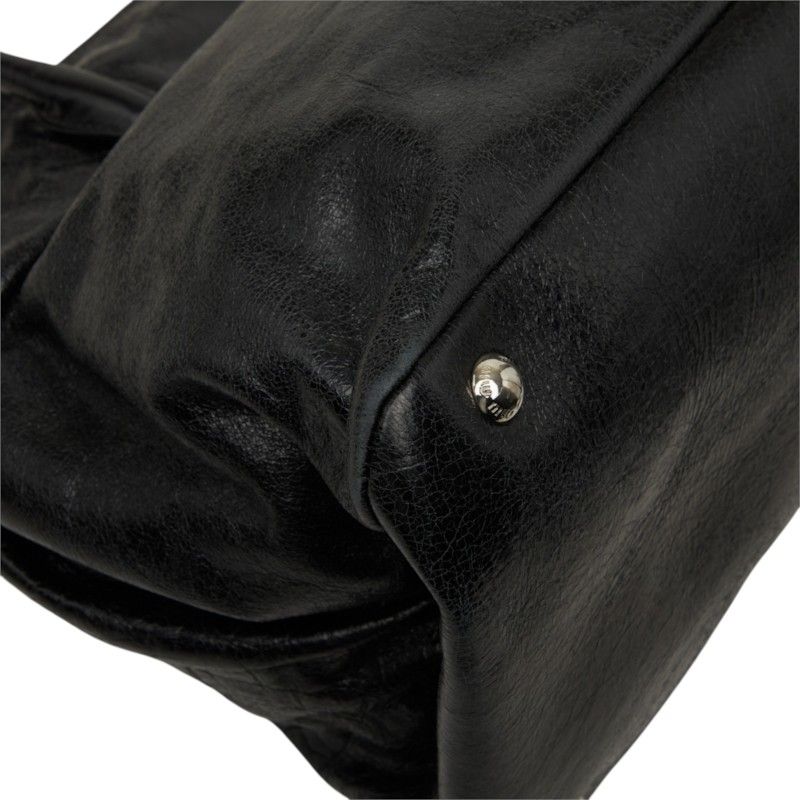 Miu Miu Vitello Shoulder Bag 2-Way Black Leather — view 7