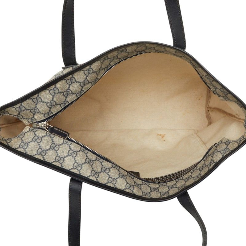 Gucci GG Supreme Tote Gray Leather — view 8