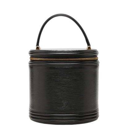 Louis Vuitton Epi Cannes Vanity Bag Handbag Noir Black Leather
