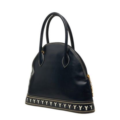 Saint Laurent Cutout 2-Way Shoulder Bag Navy Leather — view 2