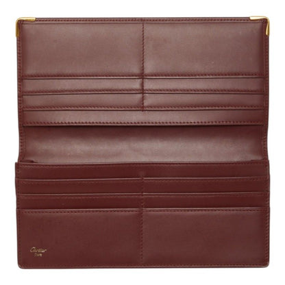 Cartier Must Line Wallet Bordeaux Wine Red Leather — view 6