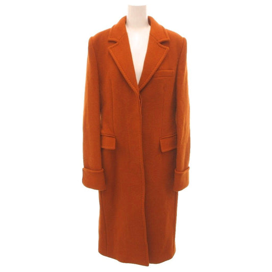 Max Mara Angora Blend Chesterfield Single Flap Pocket Long Length 42