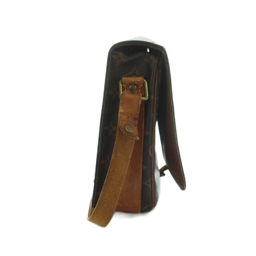 Louis Vuitton Monogram Cartouchiere GM Shoulder Bag Crossbody Leather Logo Brown — view 3