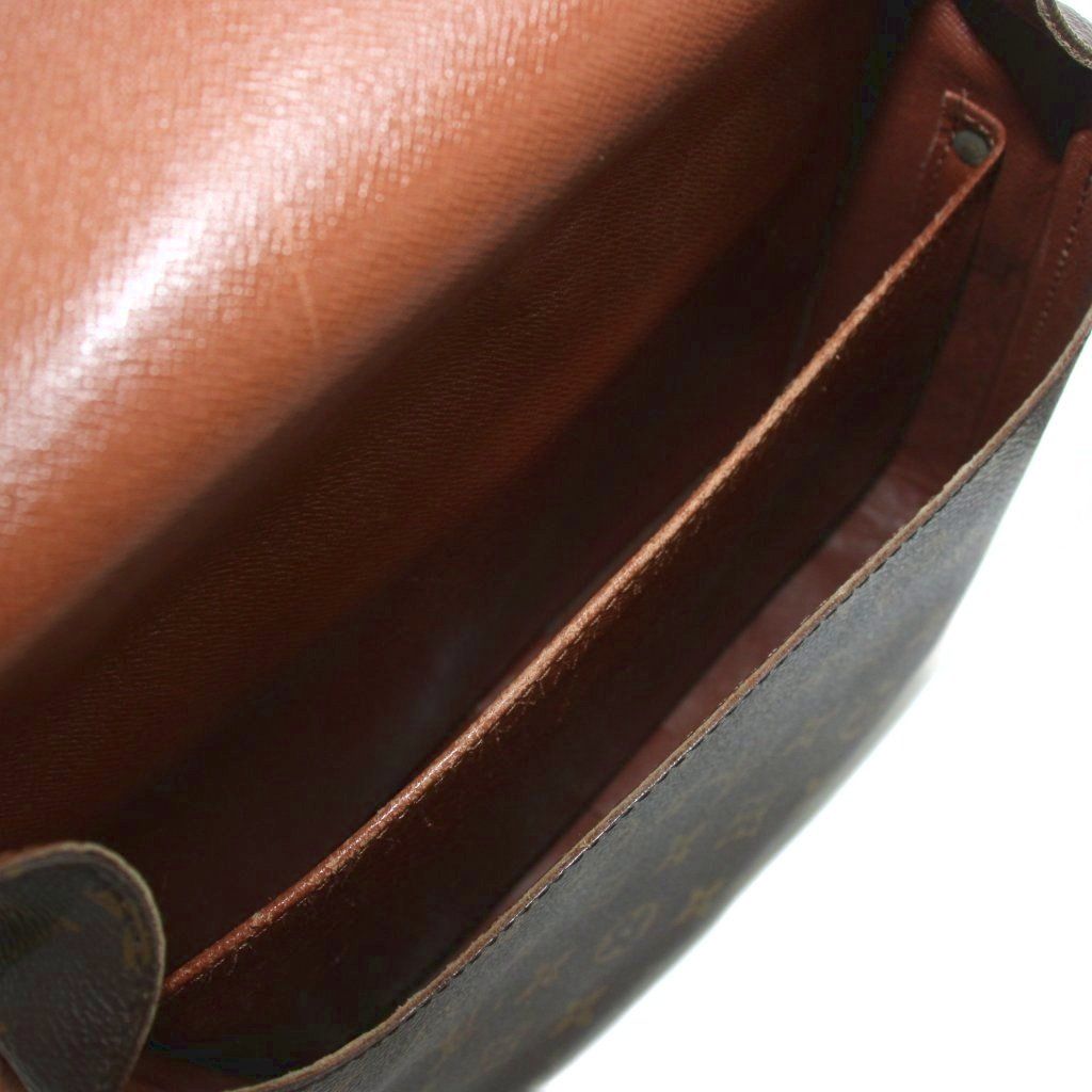 Louis Vuitton Monogram Cartouchiere GM Shoulder Bag Crossbody Leather Logo Brown — view 6