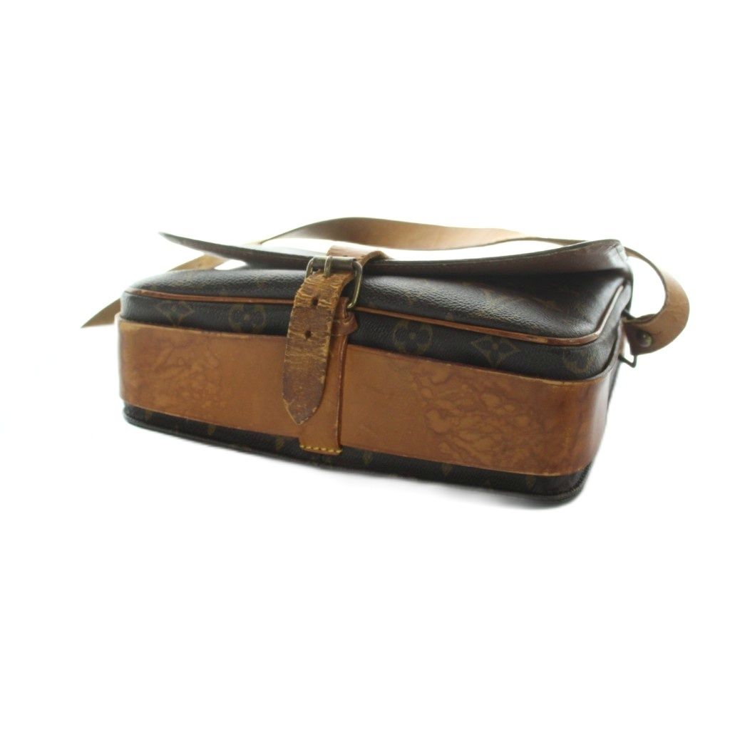 Louis Vuitton Monogram Cartouchiere GM Shoulder Bag Crossbody Leather Logo Brown — view 4