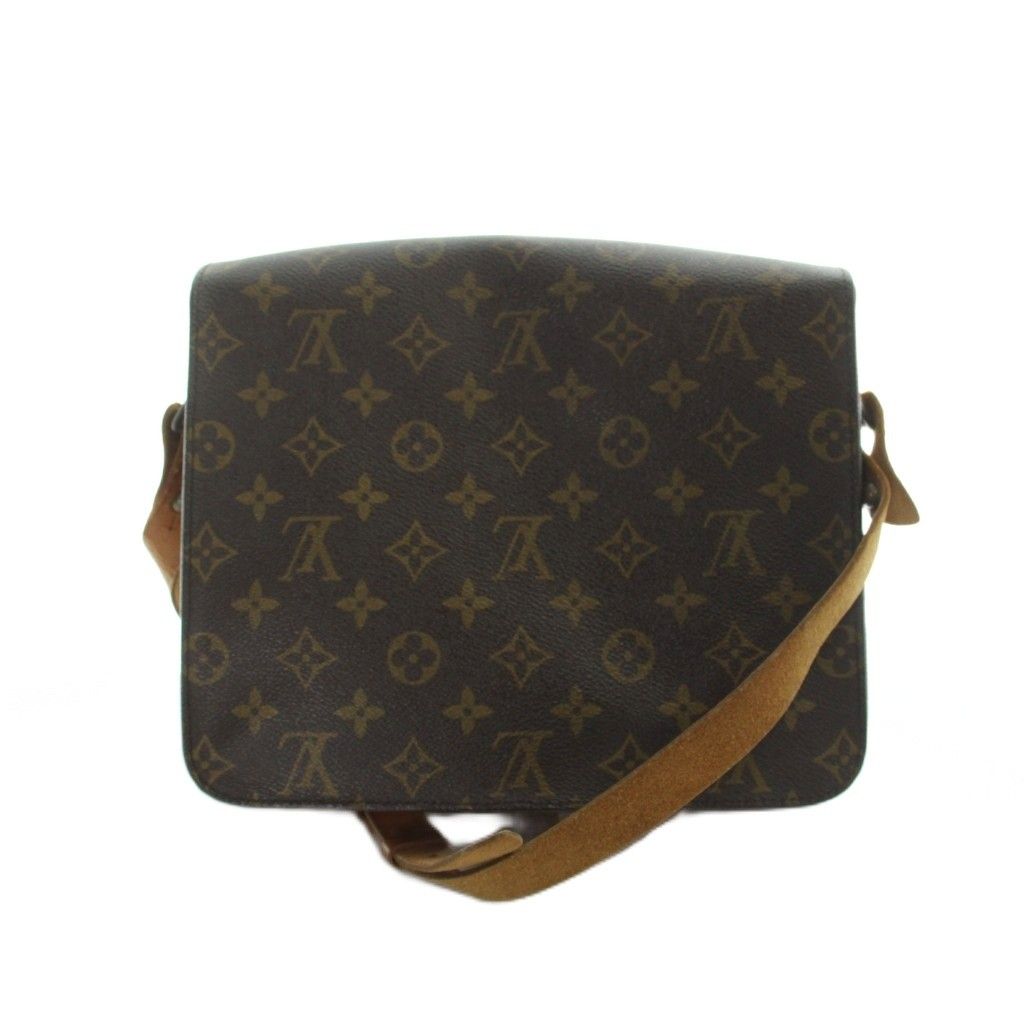 Louis Vuitton Monogram Cartouchiere GM Shoulder Bag Crossbody Leather Logo Brown — view 2