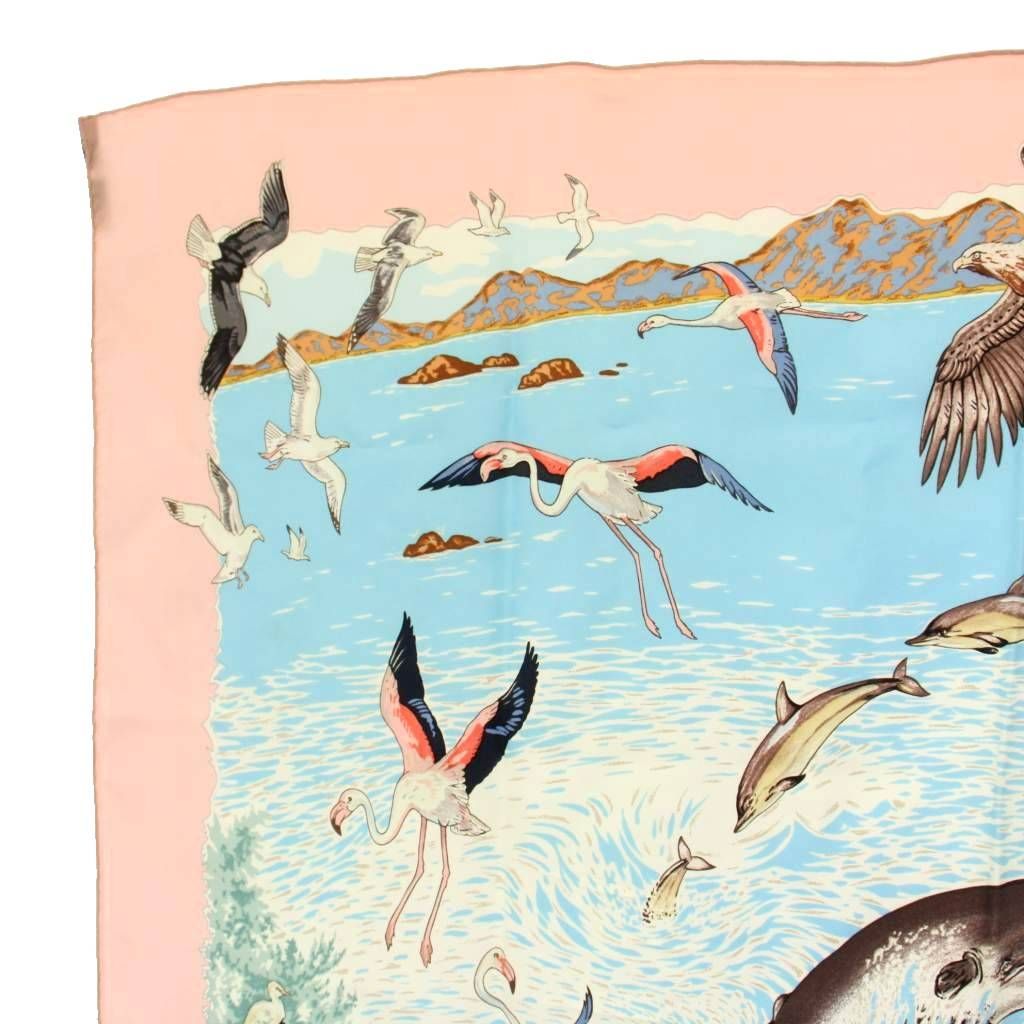Hermes Carre 90 Precious Lives of the Mediterranean la Vie Precieuse de Scarf — view 2