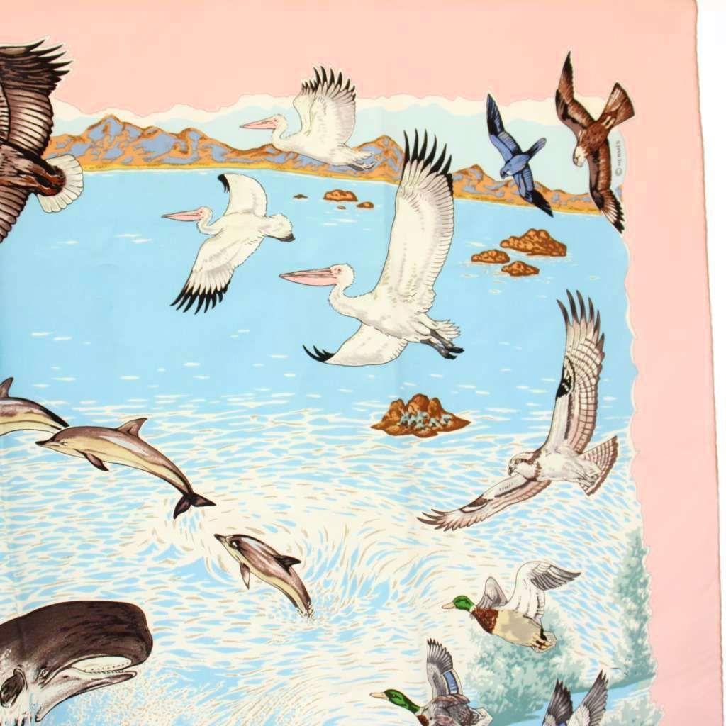 Hermes Carre 90 Precious Lives of the Mediterranean la Vie Precieuse de Scarf — view 3