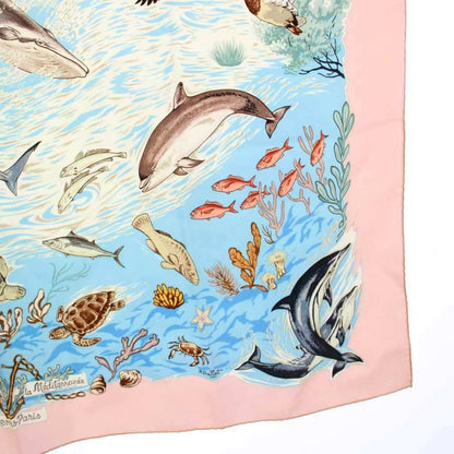 Hermes Carre 90 Precious Lives of the Mediterranean la Vie Precieuse de Scarf — view 5