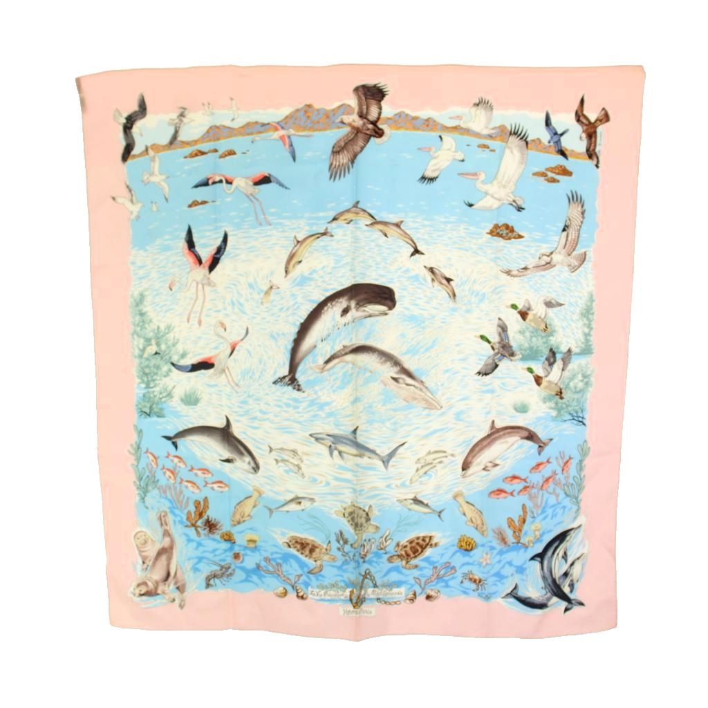 Hermes Carre 90 Precious Lives of the Mediterranean la Vie Precieuse de Scarf