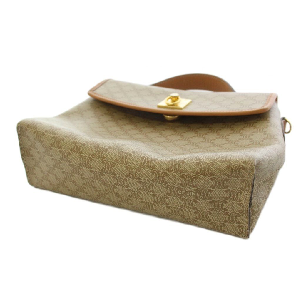 Celine Macadam Handbag Canvas Beige — view 4