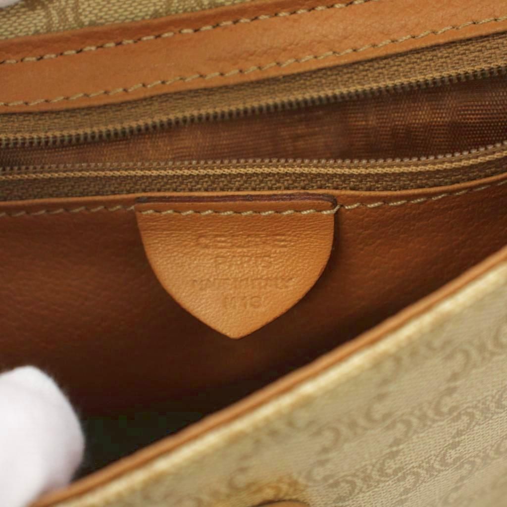 Celine Macadam Handbag Canvas Beige — view 5