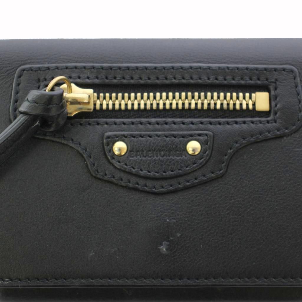 Balenciaga Neo Classic Wallet Trifold Leather Black — view 5