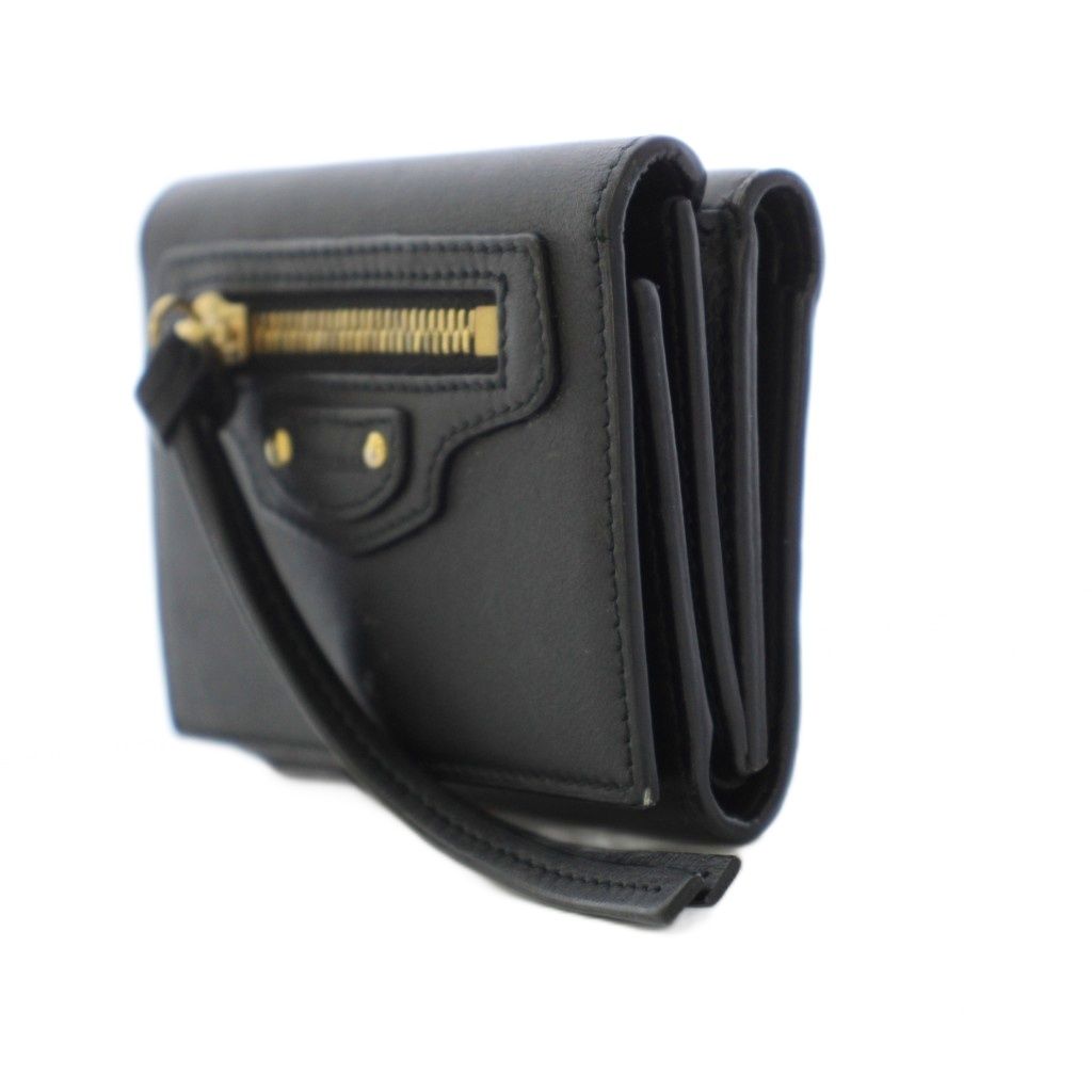 Balenciaga Neo Classic Wallet Trifold Leather Black — view 2